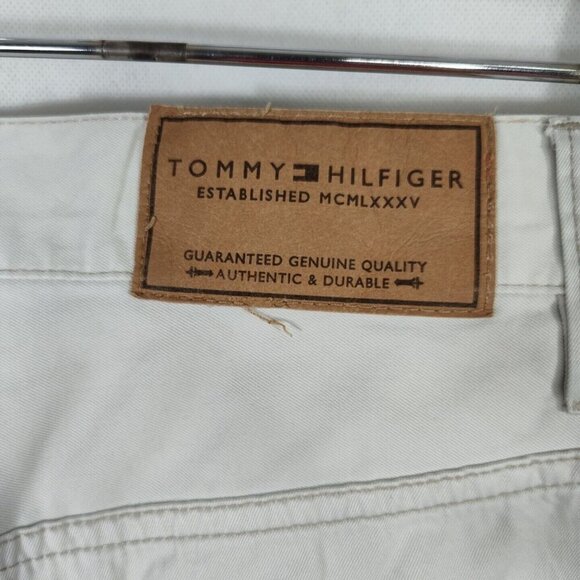 Tommy Hilfiger Tan Beige Jeans Pants Men Size 36 x 32 Straight Leg Flat Front - Picture 6 of 7